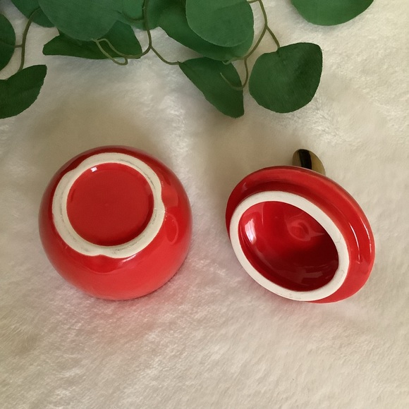 Ceramic Red Apple Trinket Dish - Picture 7 of 10